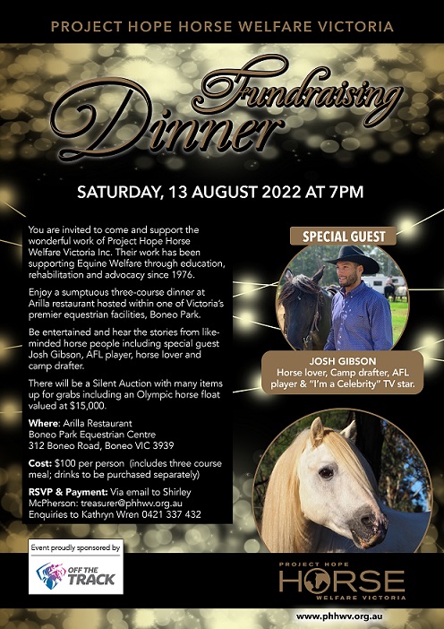 Project Hope Horse Welfare Victoria: Fundraising Dinner - equinenews ...